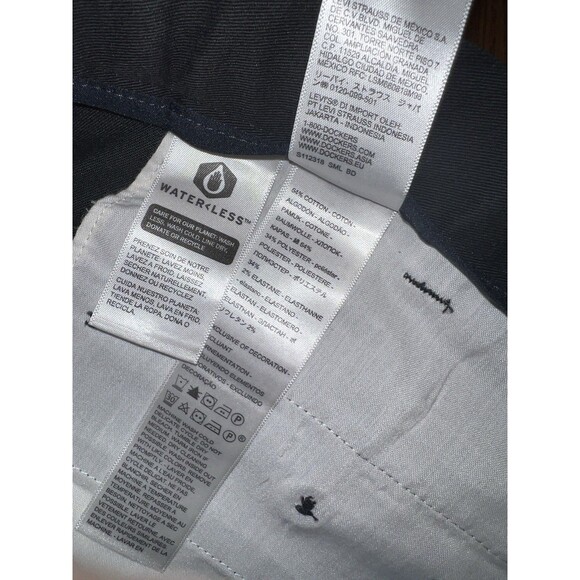 Dockers Mens Easy Khaki Pants Mens 46X29 Big Tall Black Classic Fit Pleated NEW - Picture 7 of 10